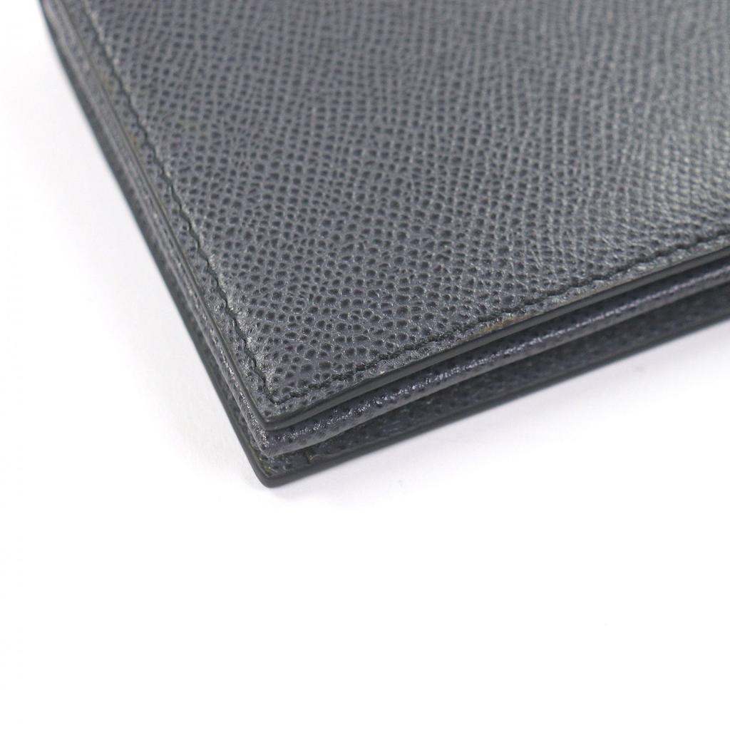 Pristine BALLY Bifold Wallet Logo embossing gray leather mens Used