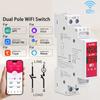 Для Tuya 2-полюсный WiFi-переключатель 18 мм DIN-рейка 16А Умное реле с мониторингом электроэнергии в реальном времени и удаленным управлением