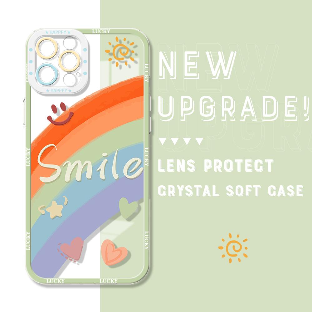 Противоударный чехол с изображением граффити и радужной любви, полное покрытие, защита камеры, прозрачный мягкий чехол для телефона