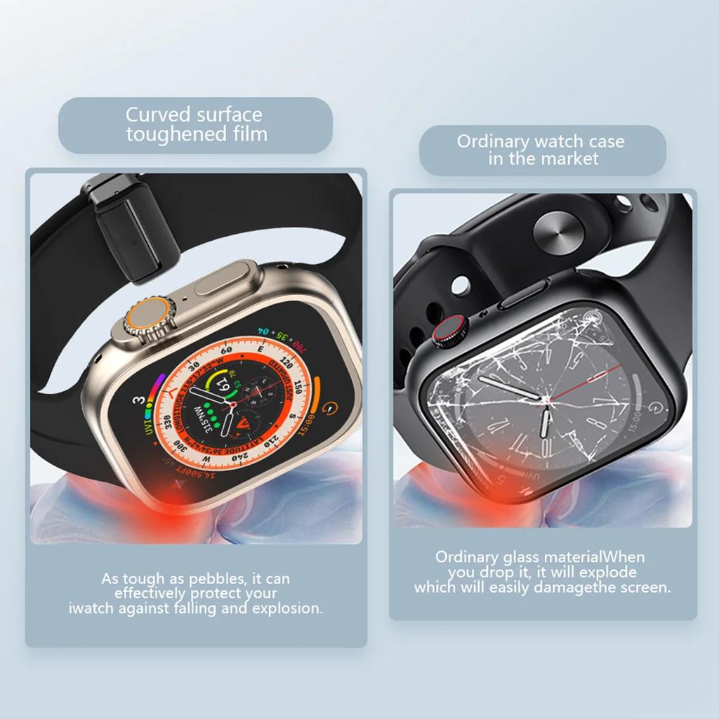 Чехол+силиконовый ремешок для Apple Watch Band Ultra 3 49 мм 46 45 44 41 мм Защитный чехол Браслет для Iwatch 11 10 9 8 7 6 54 SE3