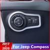 For Jeep Compass 2017 2018 ABS Car Sticker Headlamps Adjustment Switch Decoration Cover Trim Car Styling Accessories