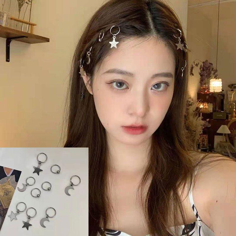 European and American Personalized Small Dreadlocks Trendy Braided Hair Headdress XINGX Cross DIY Pendant Hair Accessories Barrettes Ornament Women