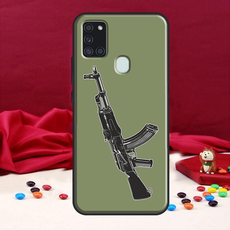 Чехол с пистолетом Ak 47 для Samsung Galaxy A34 A54 A14 A53 A13 A51 A71 A50 A12 A22 A32 A52 A72, чехол для телефона