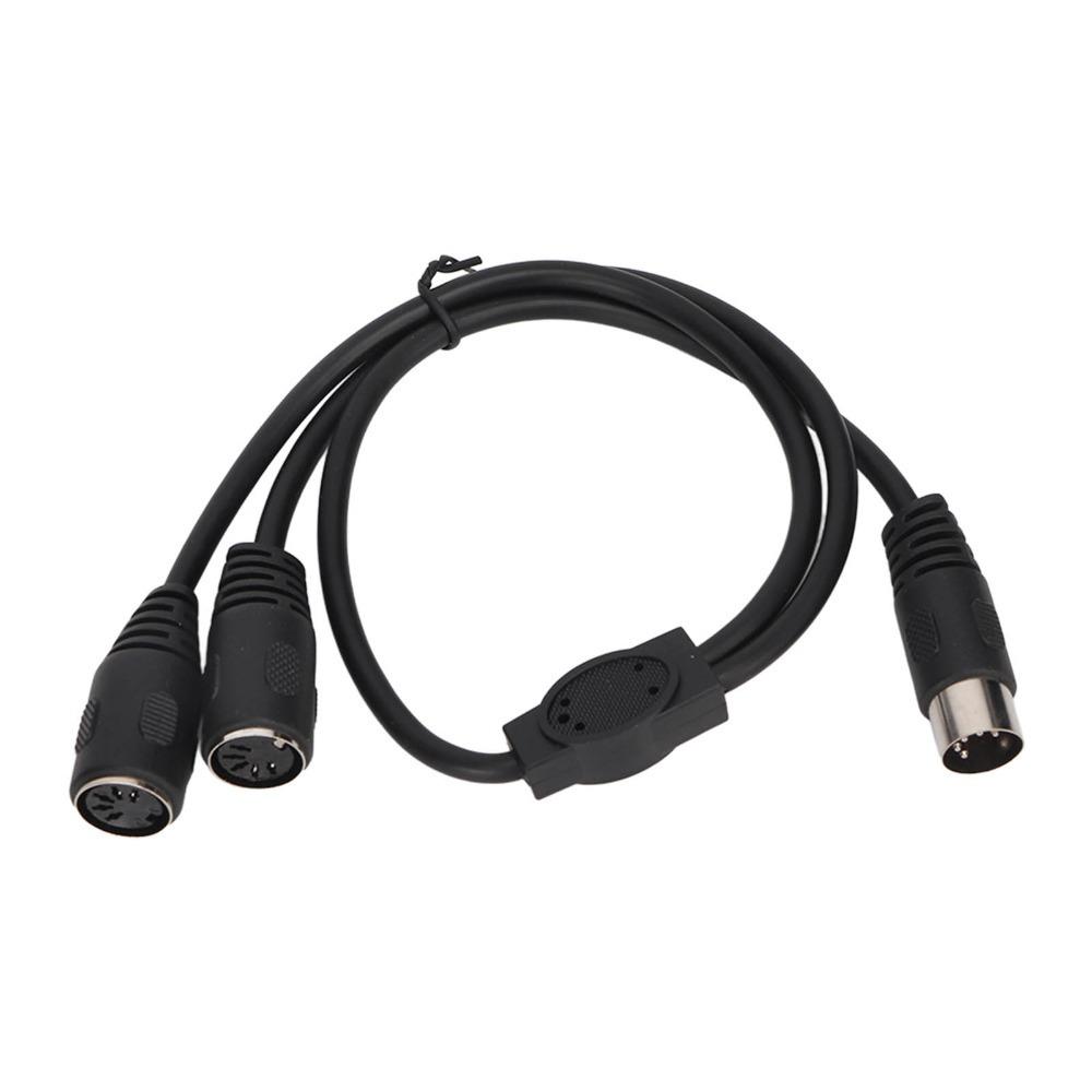 High Accuracy DIN 5 Pin Male to 2 DIN 5 Pin Female Cable Y Splitter Cable Audio Signal Routing