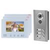 Visual Intercom Doorbell 7in TFT LCD 2 Wire Night Vision Security Door Phone 1 Camera 3 Displays