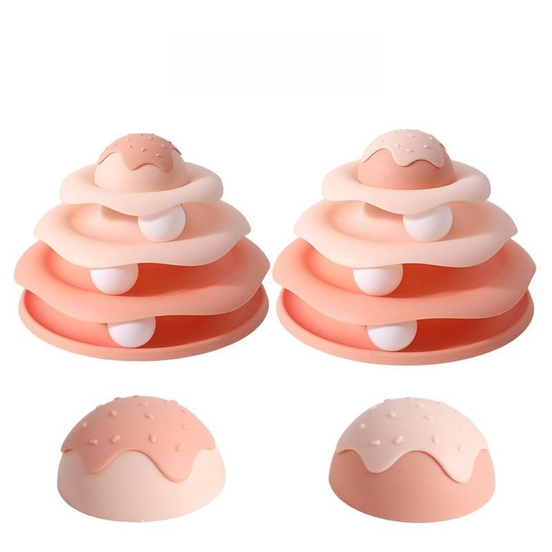 Набор игрушек для кошек с надувной пчелой-неваляшкой и игровым колесом для интерактивной игры и в подарок