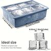 Silicone Ice Cube Trays,Large Size Silicone Ice Cube Molds with Leak Proof Removable Lid Square Ice Cube Tray And BPA Free