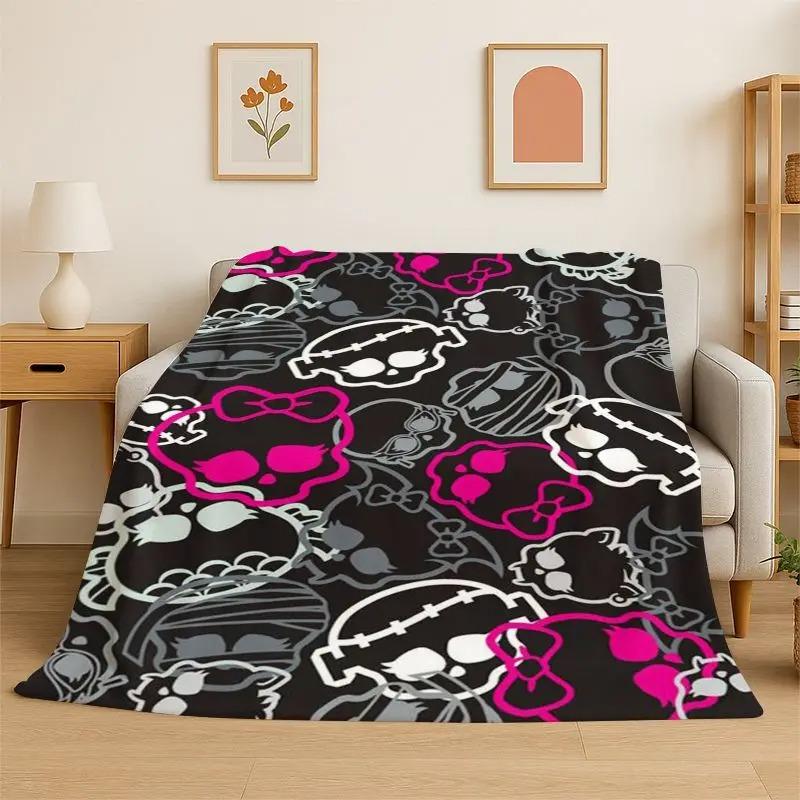 Soft Flannel Blanket M-Monster High Draculaura Vampire Super Comfortable Bedding Sofa Cover Home Decor Gift Teen Boys Girls