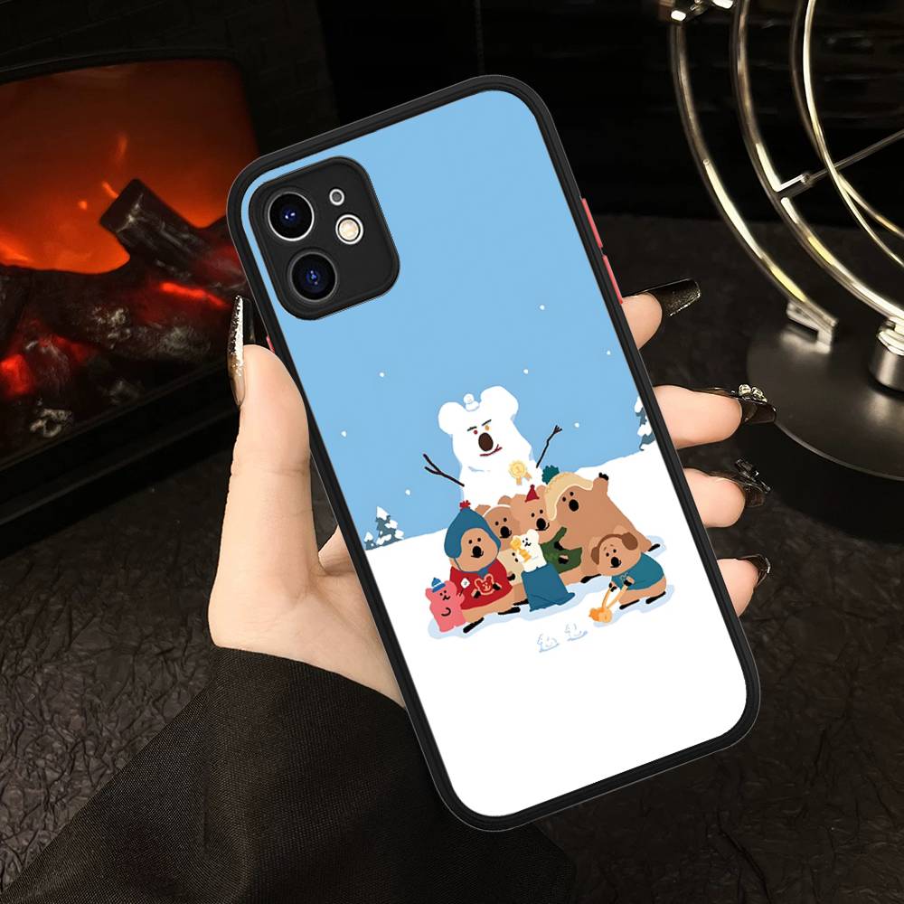 Cute Bear Quokkas Magsafe Phone Cases For IPhone 16 15 14 Plus 13 12 11 Pro Max Matte Oft Bumper Phone Cover