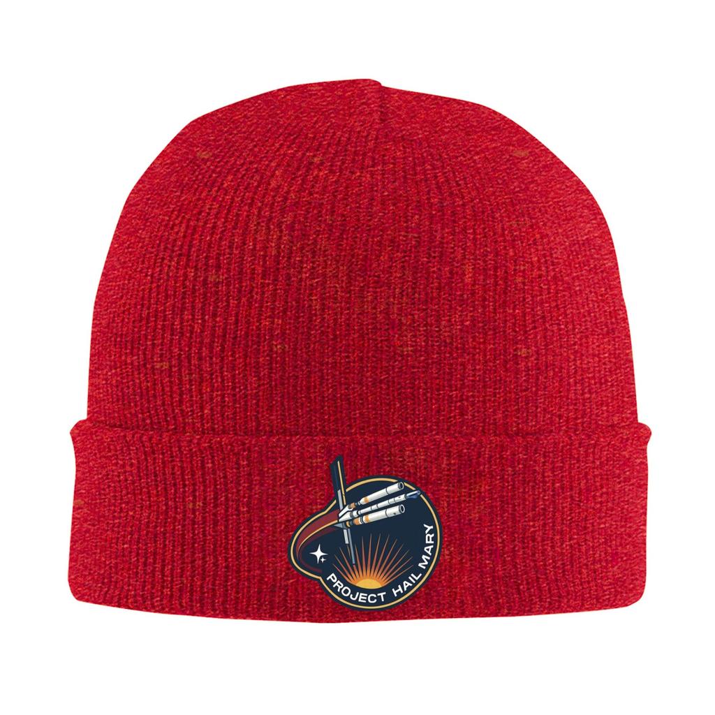 Project Hail Mary Mission Patch Knitted Hat Womens Unisexs Beanie Autumn Winter Hat Crochet Caps