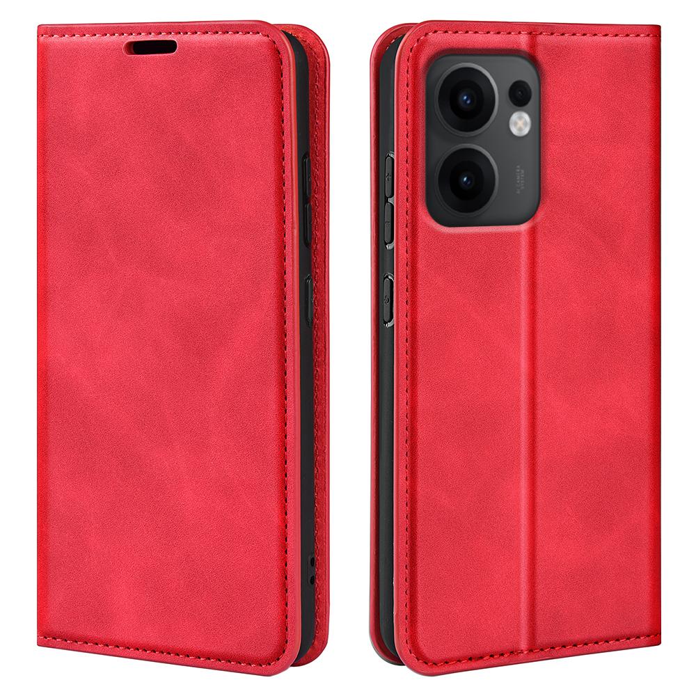 For Oppo Reno13 F 5G Case Skin Touch Leather Wallet Phone Cover