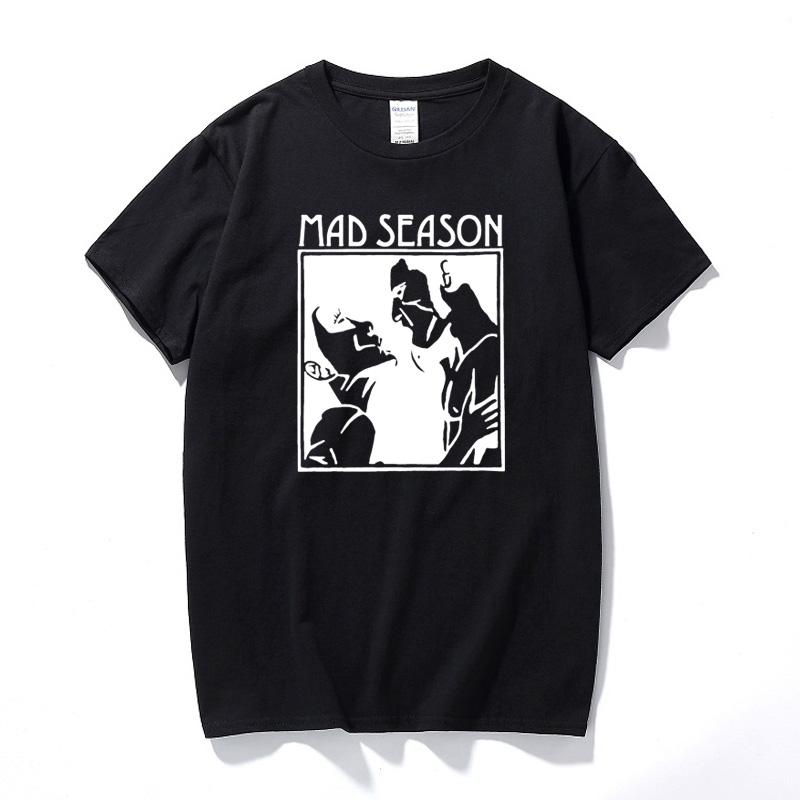 Mad Season Above Футболка Музыка Гранж Рок Alice In Chains Screaming Trees Женская Мужская Футболка Харадзюку Ретро Футболка - Мужская Летняя...