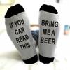 1Pair Women Men's Harajuku IF YOU CAN READ THIS BRING ME A BEER Cotton Skateboard Sock