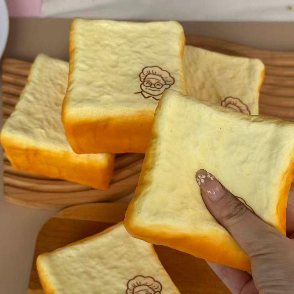 Moist Thick Grandma Toast Squishy Toy Slow Rising Sensory Fidget Toy Adults