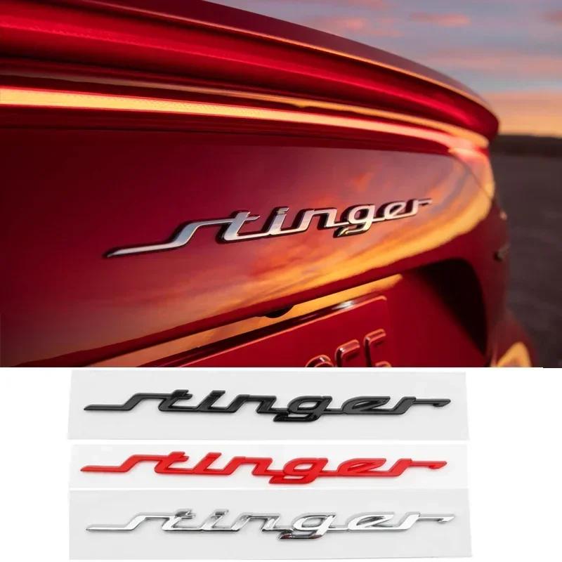 AANA1 19CM ABS for KIA Stinger Logo 2023 2016 2017 2018 2019 2020 2021 2022 Car Rear Trunk Emblem Fender Side Badge Decals Accessories