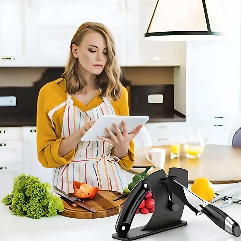 2-в-1 многофункциональная точилка для ножей ручная автоматическая регулируемая быстрая точилка кухонные гаджеты точильный камень для ножей