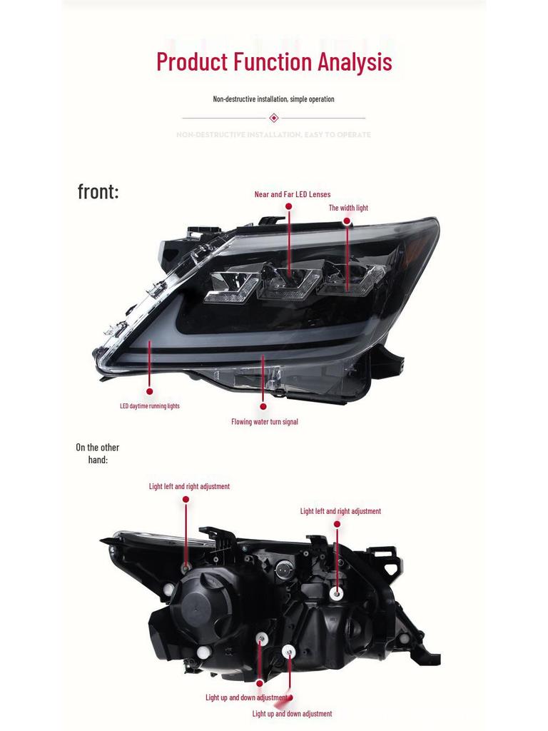 Светодиодные ДХО и последовательные указатели поворота в сборе для 07-15 Lexus LX570