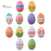 6Pcs Colorful Foam Easter Egg Hanging Decorations with Lanyard Exquisite Patterns Durable Material Simulation Egg Ornaments