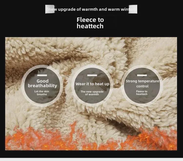 Men's Winter Lambskin Fleece Sports Suit - Loose Fit Velvet Sweater & Pants Set