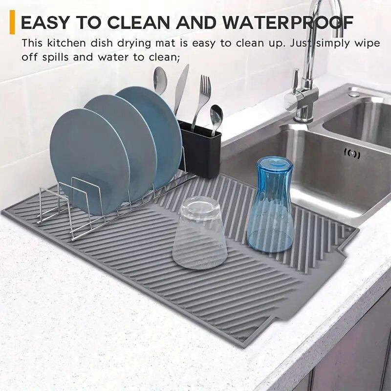 Silicone Sink Mat: Heat-Resistant Drying Rack for Dishes, Fruits, and Vegetables