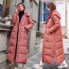 Women's Winter Long Hooded Jacket Thickened Plus Knee Warm Jacket
