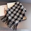 Корейские стили Роскошный полосатый Зимний женский шарф Имитация кашемира Одеяло Толстый Теплый Пашмина Шаль Накидки Кисточка Эшарп