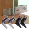 2Pcs Non-perforated Glass Door Hinge Display Cabinet Glass Cabinet Hinge Side Mounted Stainless Steel Furniture Hardware