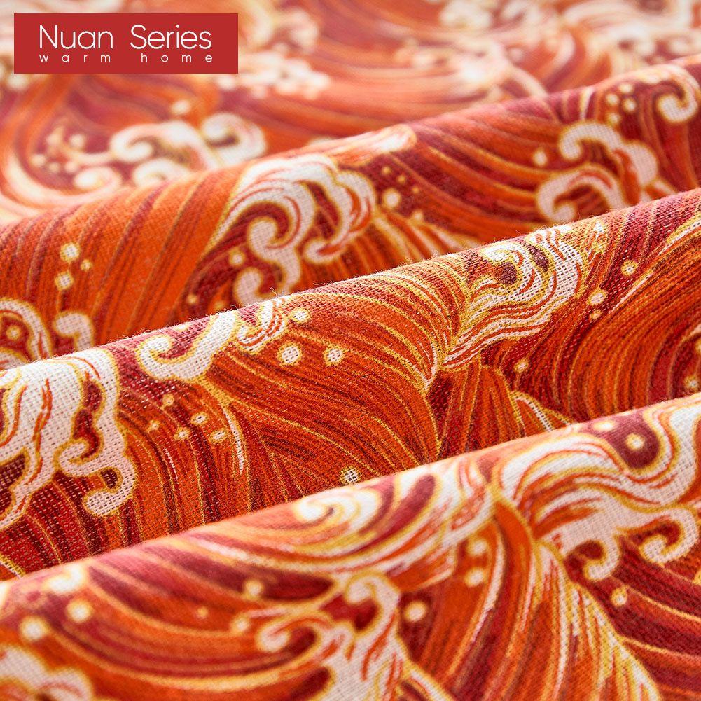 1 шт., популярные модные и универсальные японские хлопковые льняные шторы с кисточками и принтом для небольших окон, балконов, дома, серии Dceor Nuan