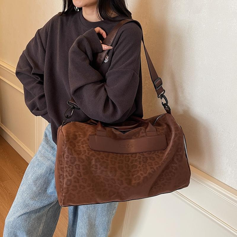 Спортивная сумка большой вместимости с леопардовым принтом, дорожная сумка, фитнес-сумка, сумка-дафл