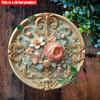 2D Flat 20*20cm1pc Pastoral Beautiful&elegant Peony Theme Round Art Plaque, Vintage Pink Floral Design Decorative Plate Perfect for Cafe&window&Garden