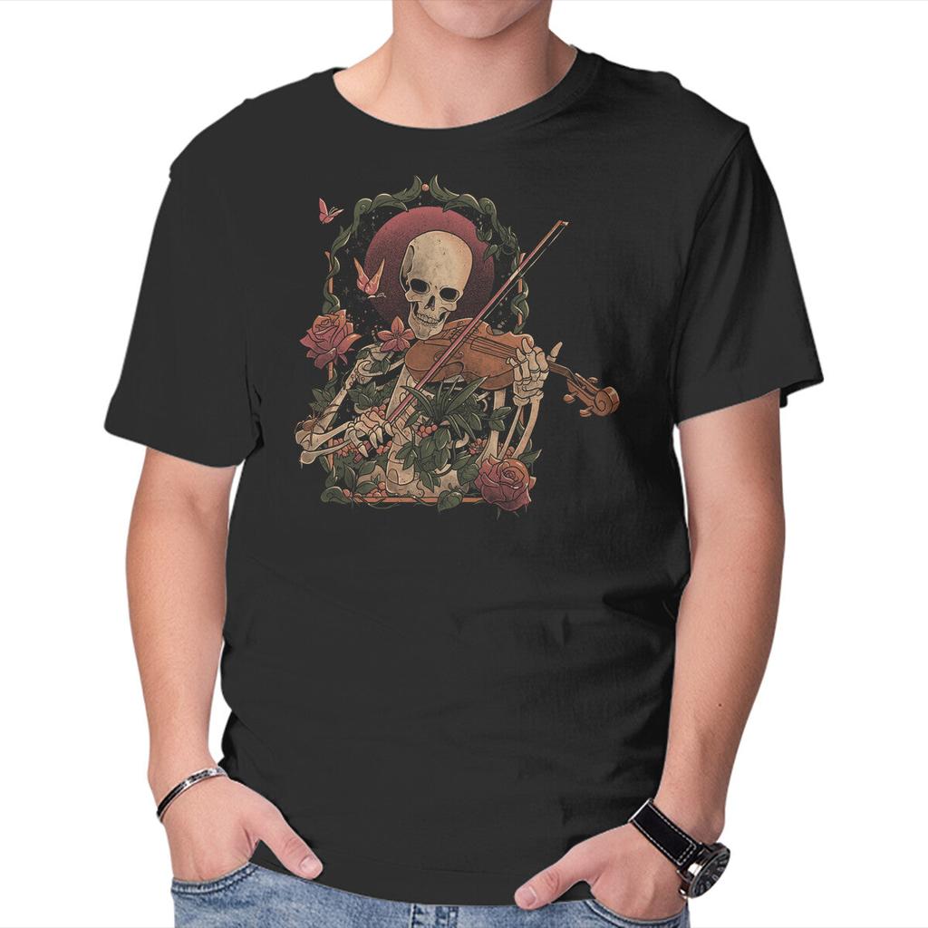 Unisex Crew Neck T-Shirt Death Song Graphic Short Sleeve Casual Tee
