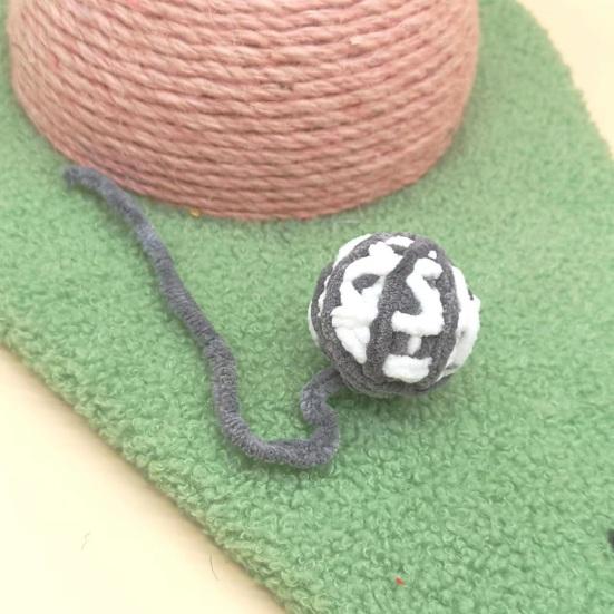 Интерактивная игрушка-мяч для кошек со звучащим колокольчиком, устойчивая к царапинам, веселая, интерактивная, яркая