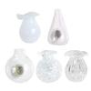 5Pcs Mini Glass Vase Refrigerator Magnet Home Office Kitchen Locker Fridge 3D Flower Vase Magnetic Decoration Ornament
