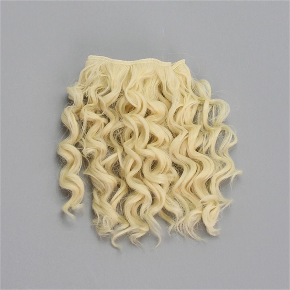 1/6 Doll High-Temperature Gold Brown 15*100cm Doll Periwig Doll Curly Wigs Doll Hair Wig Doll Hair