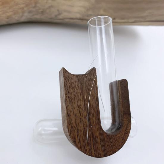 Ваза Кошачий Ус Магнит на Холодильник Деревянный Магнит на Холодильник со Стеклянной Трубкой Магнитный Контейнер для Сбора Кошачьих Усов Ваза Аксессуары для Холодильника