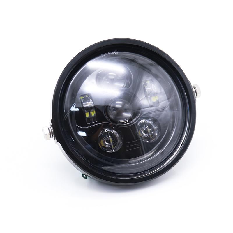 Universal 5.75 Inch Aluminum Round Headlight Housing Headlamp Trim Ring Mount Bracket Motorcycles