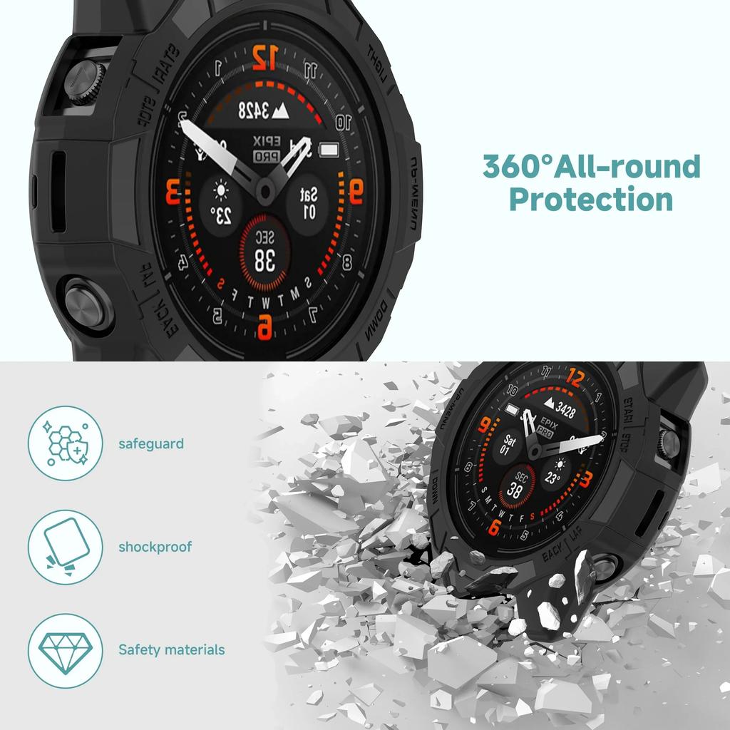 Protective Case Hollow protective shell For Garmin Fenix 7 7S 7X Bumper Silicone Cover For Garmin Epix Pro 42mm 47mm 51mm Cover