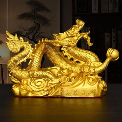 Fengshui Zhaocai латунный пятилапый золотой дракон орнамент для привлечения богатства офис гостиная украшения ремесло подарок