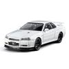 1/24 Nissan Skyline Ares GTR R34 Сплав Модель Спортивного Автомобиля Литые Металлические Гоночные Автомобили Модель Транспортных Средств Звук Свет Детские Игрушки Подарок
