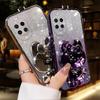 For Huawei Nova 14 Pro Case Camera Protection Semi Transparent Soft Silicone Rabbit Bracket Shockproof Exquisite Glitter Powder