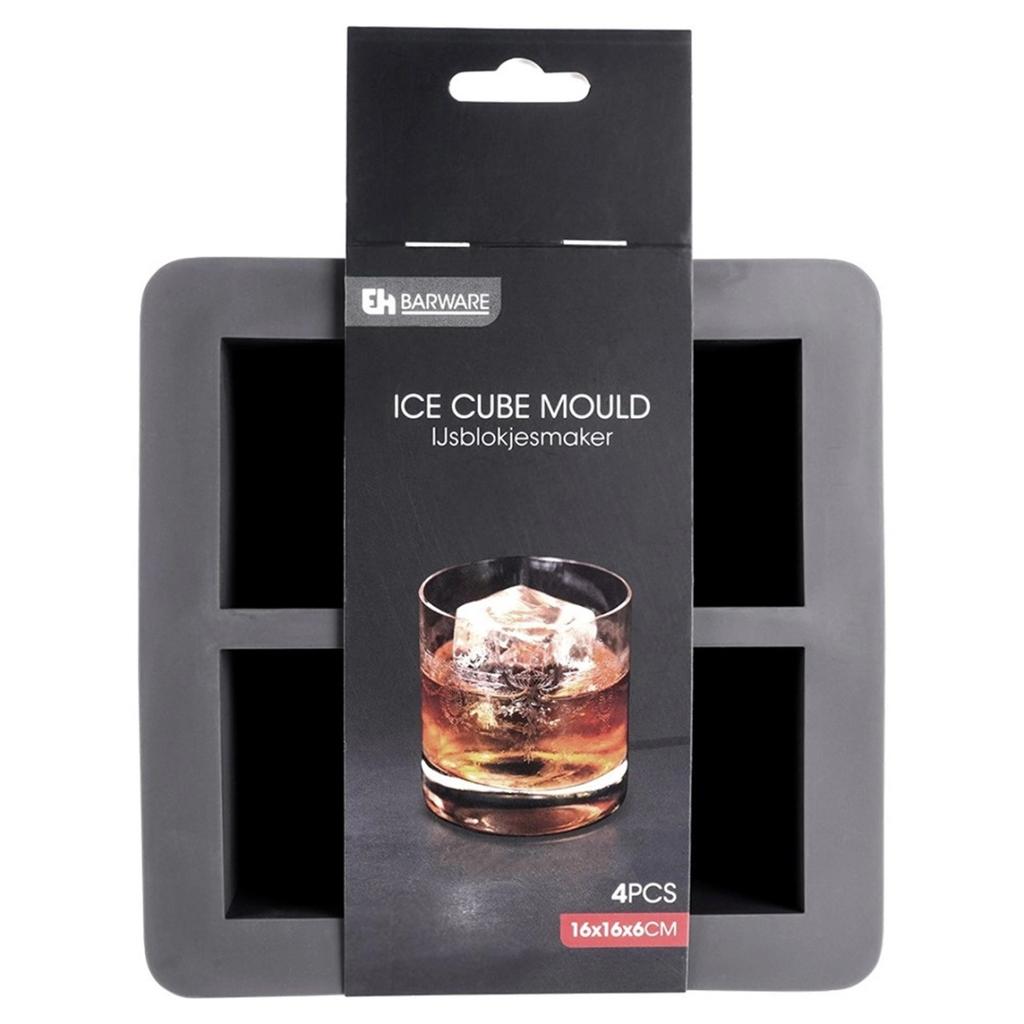 Silicone Form For 4 Bartender'S Ice Cubes Xxl For Drinks 259654