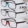 3 Pcs Classic Reading Glasses Blue Light Blocking Fashion Readers Spring Hinge With Pattern Print Eyeglasses