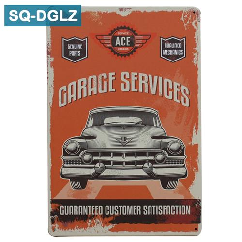 [SQ-DGLZ] Горячая MUSCLE CAR GARAGE Металлическая вывеска Магазин Настенный декор Оловянная вывеска Винтажные металлические вывески Домашний декор Живопись Таблички Художественный постер