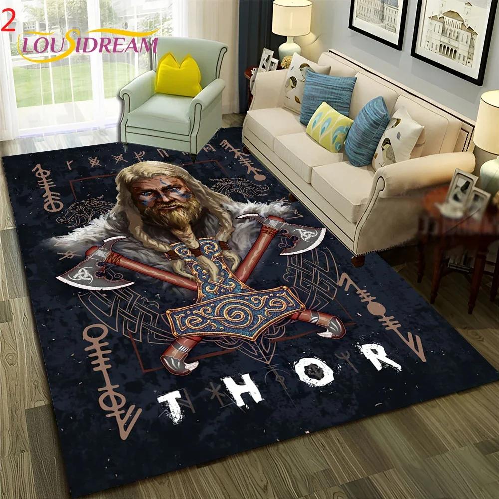 Nordic Viking Odin Valhalla Valknut Carpet Rug для спальни, гостиной, домашнего дивана, украшения, детский игровой большой декоративный напольный коврик