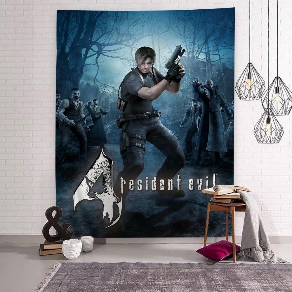Canvas Painting Game RRESIDENT EVIL Chart Tapestry Art Science Fiction Room Home Decor Cheap Hippie Wall Hanging