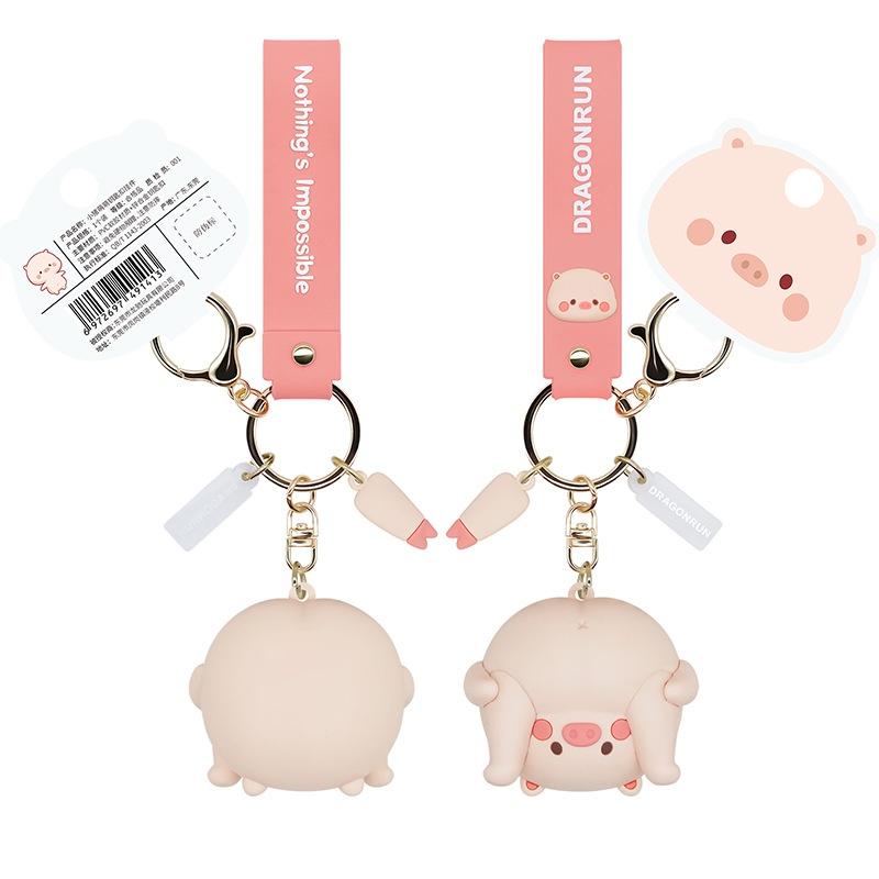 Милый 3D брелок в виде свинки Официальный дизайн Piggy Материал ПВХ Идеальный подарок на дни рождения и вечеринки