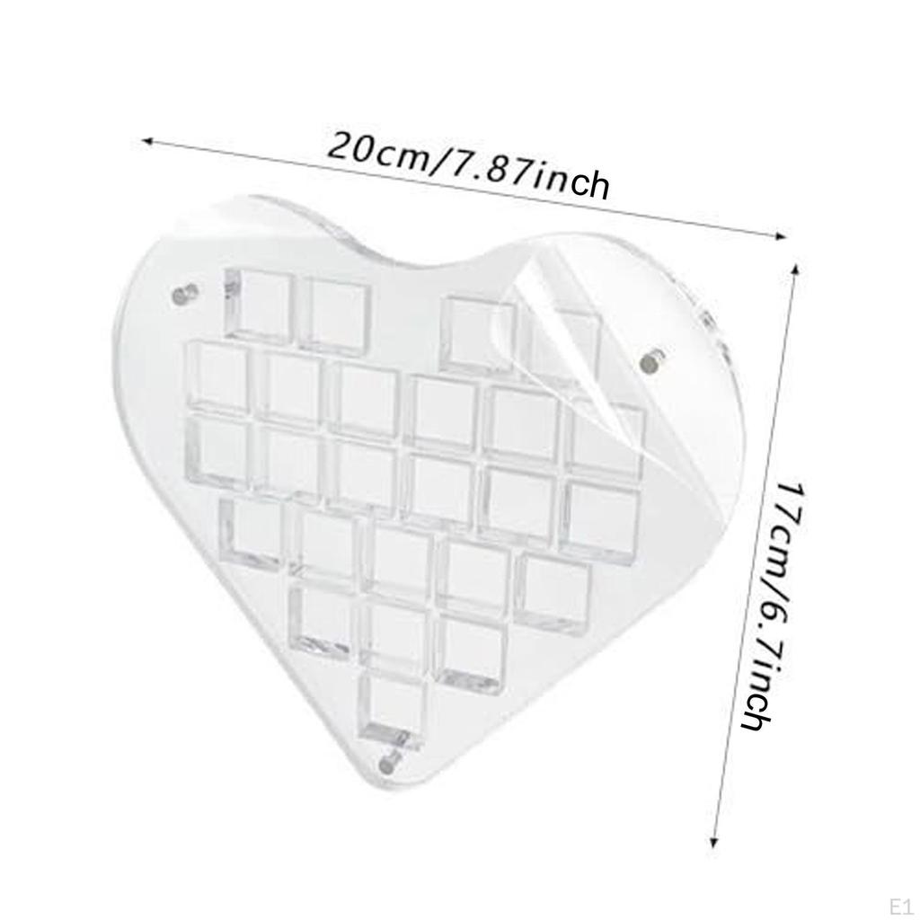 Acrylic Seashell Box Display Case Decorative Stackable Storage with Divider for