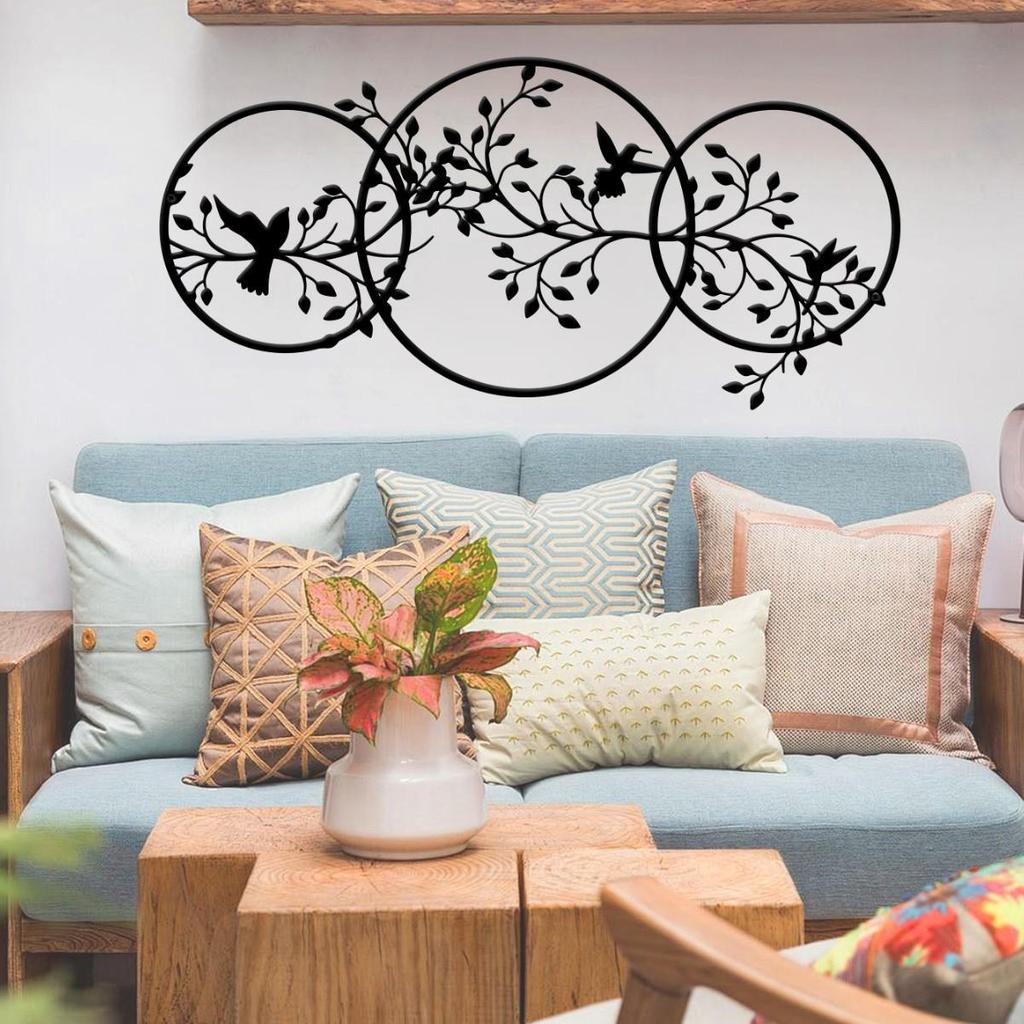 Маленькая птичка на ветке Железное настенное искусство для спальни и кухни