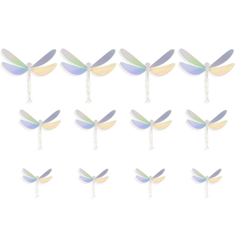 Вечеринка, свадьба, украшение дома, металлическая текстура, наклейки на стены, полые стрекозы, 3D наклейки со стрекозами