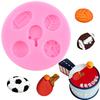Мяч, силиконовые формы, футбол, бейсбол, регби, настольный теннис, форма для помадки, украшение торта, кекс, топпер, конфеты, шоколадная жвачка, паста, форма для полимерной глины